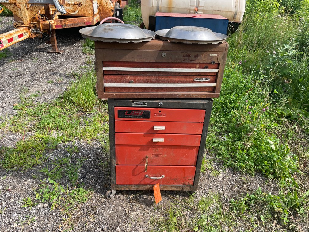 (2) Shop Tool Boxes and Hubcaps