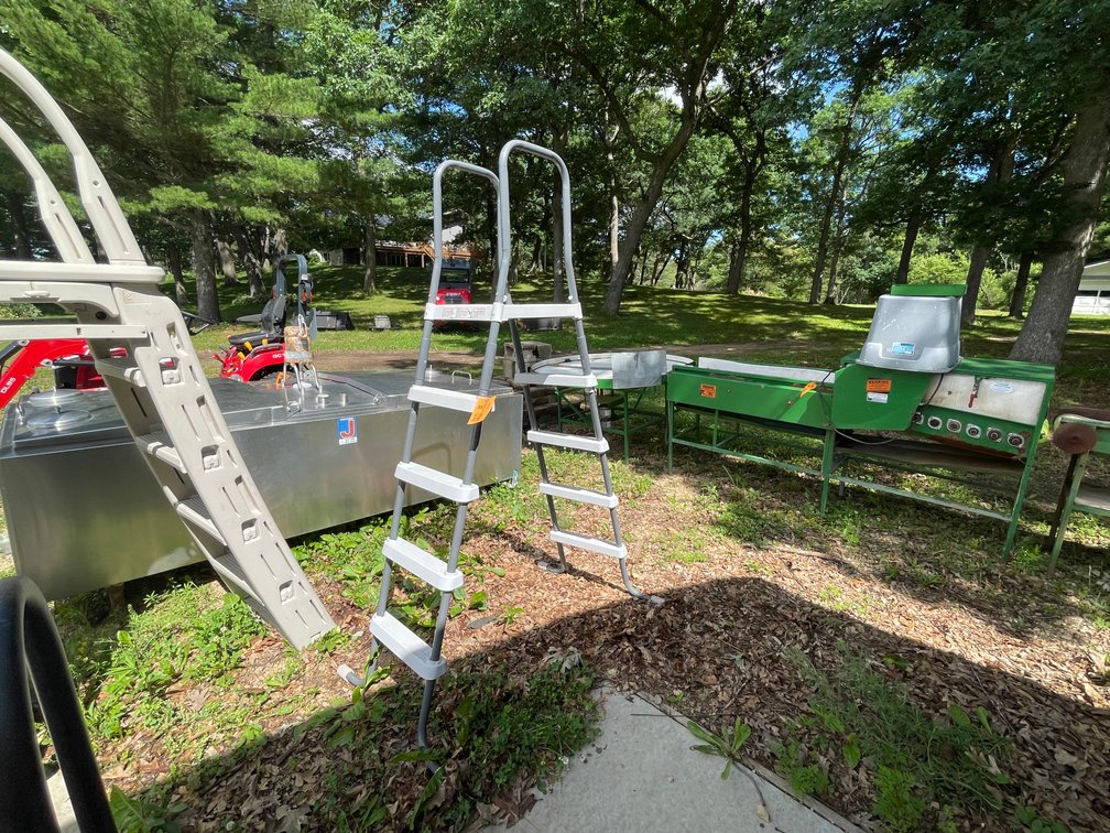 Metal Pool Ladder with Poly Steps