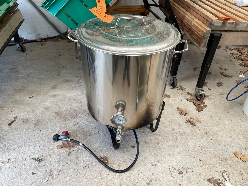 Stainless Steel Pot with Propane Burner and Strainer