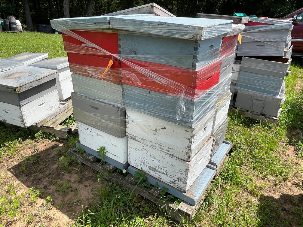 Pallet of Beehive Boxes