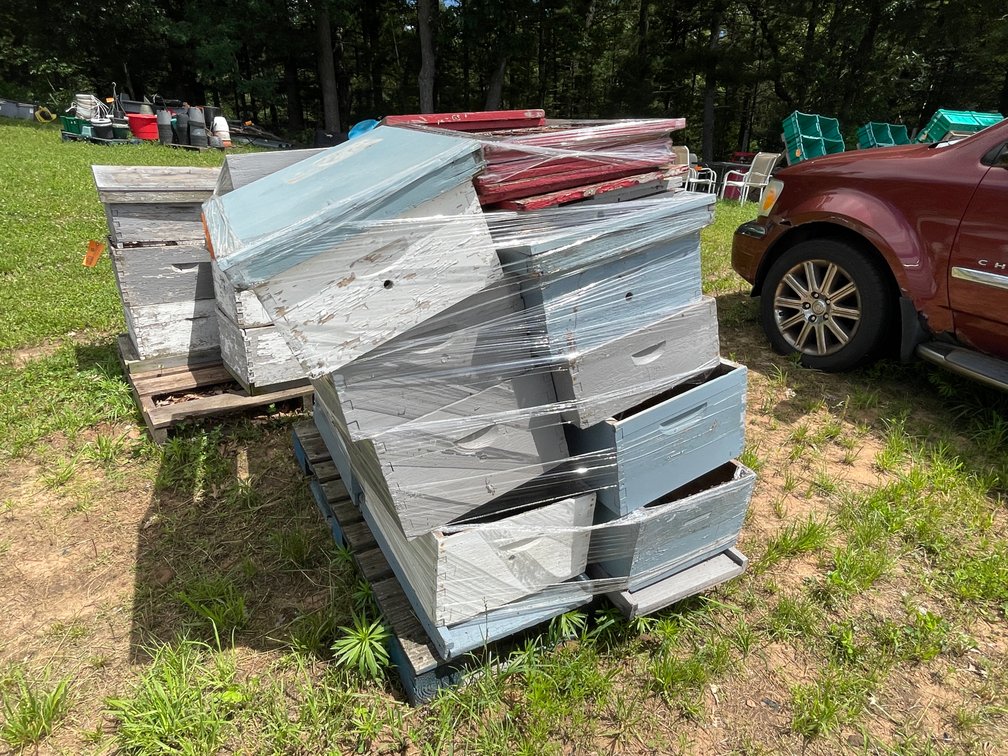 Pallet of Beehive Boxes