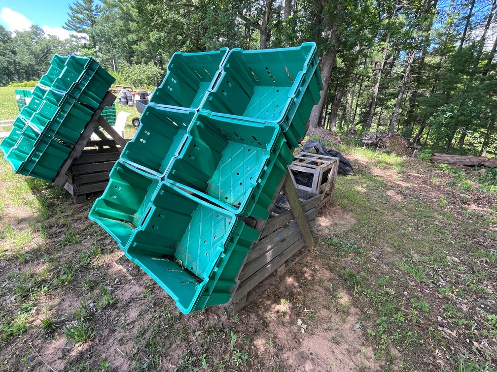 Wood Vegetable Boxes with Poly Bins
