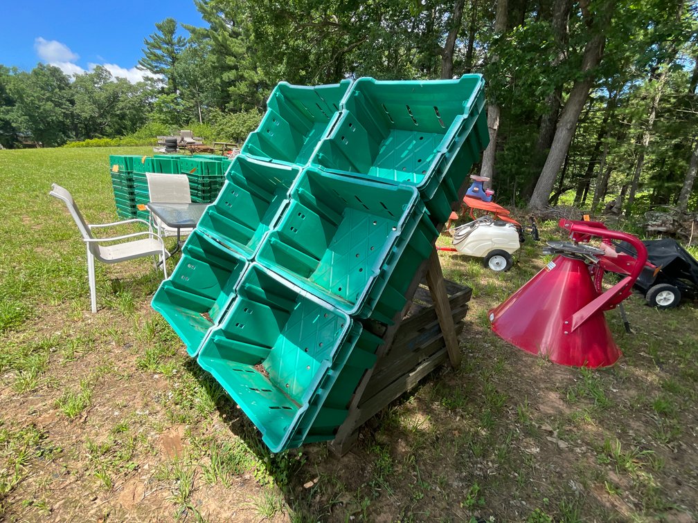 Wood Vegetable Boxes with Poly Bins