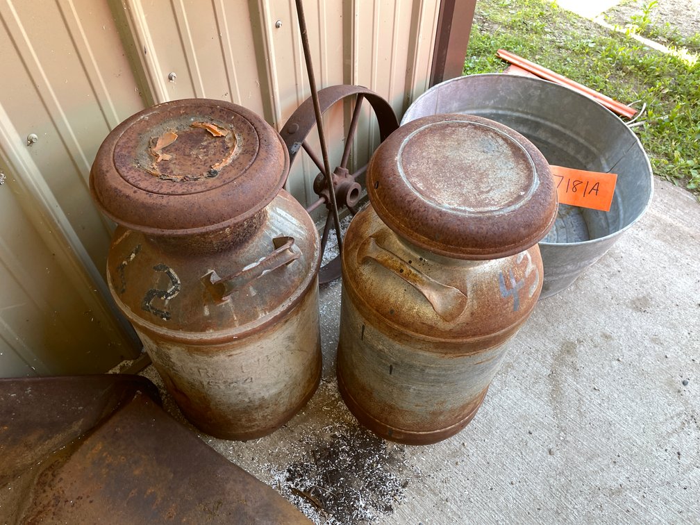 Milk Cans and Other Lawn Decorations