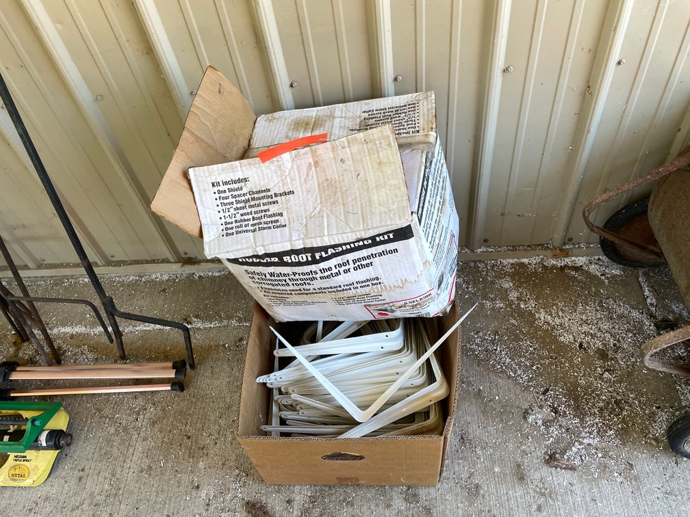 Box of Storage Shop Shelving Brackets