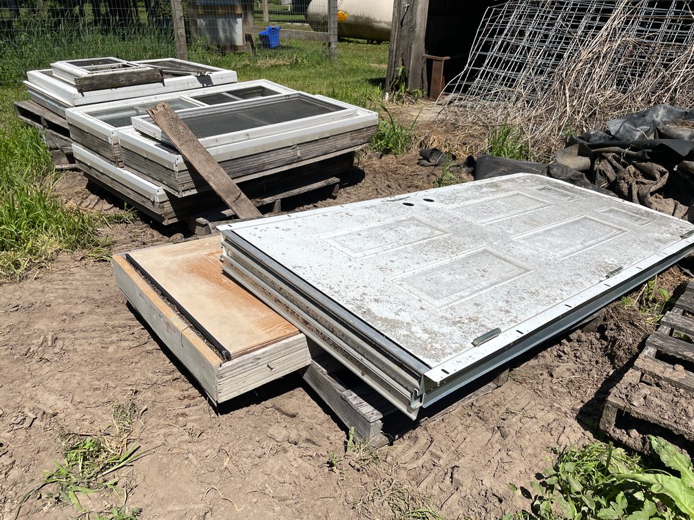 (2) Pallets of Windows and (2) Doors