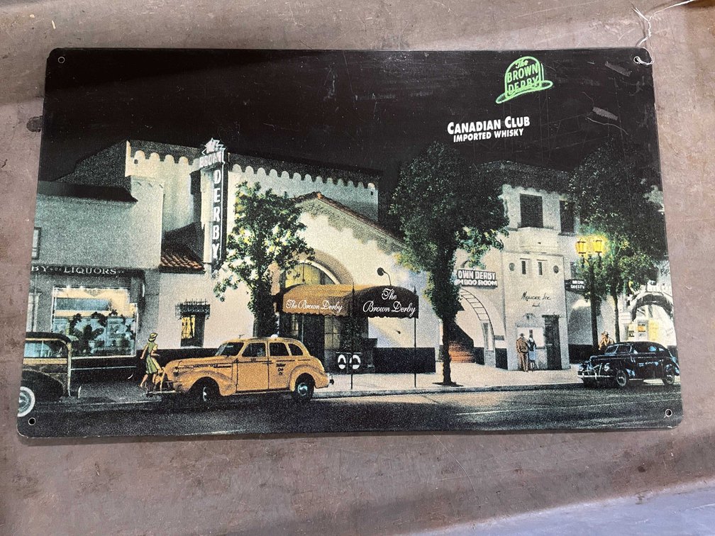 The Brown Derby Vintage Metal Sign (T5)