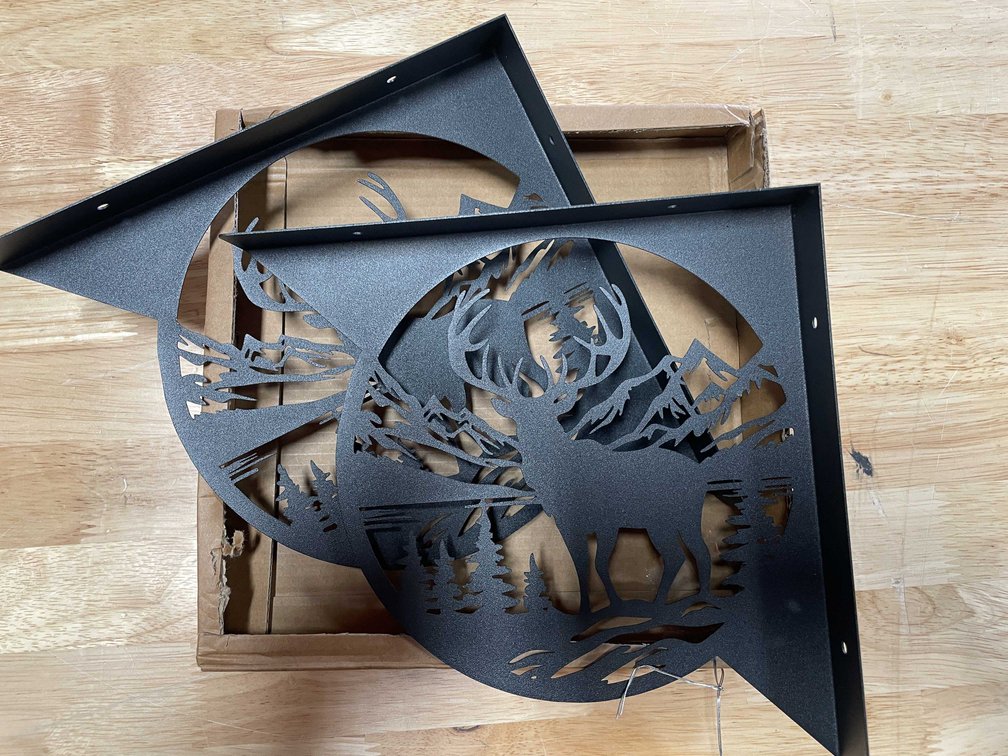 L-shaped Shelf Brackets with Deer (T2)