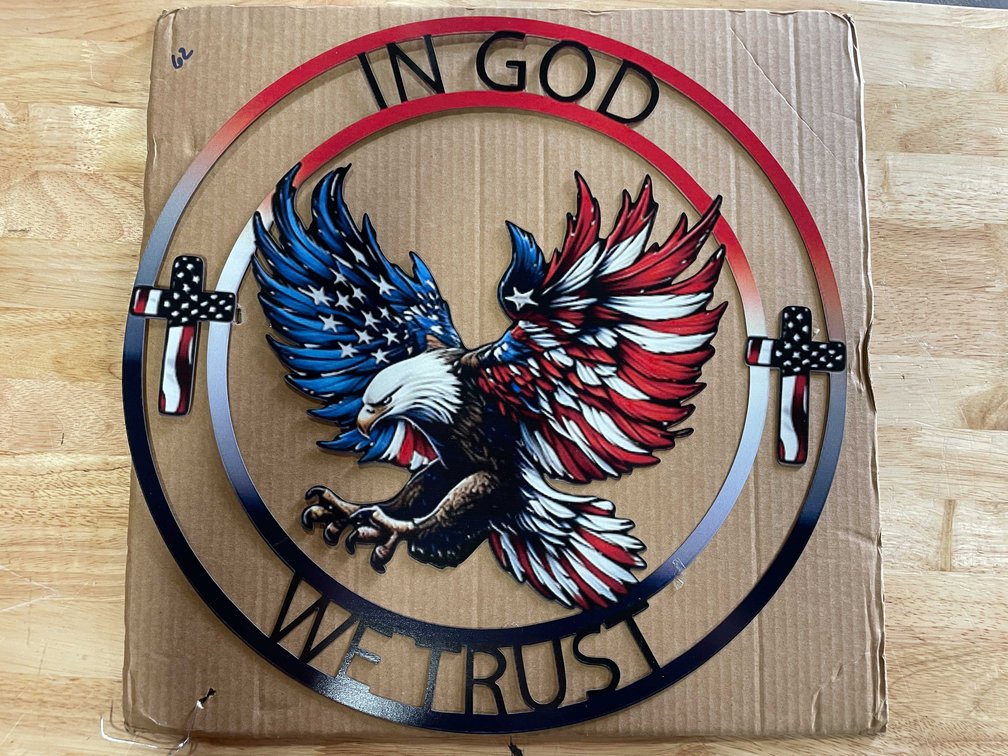 Laser Cut Metal Sign of Eagle (T2)