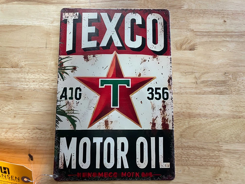 Collectible Metal Novelty Sign Texco (T2)
