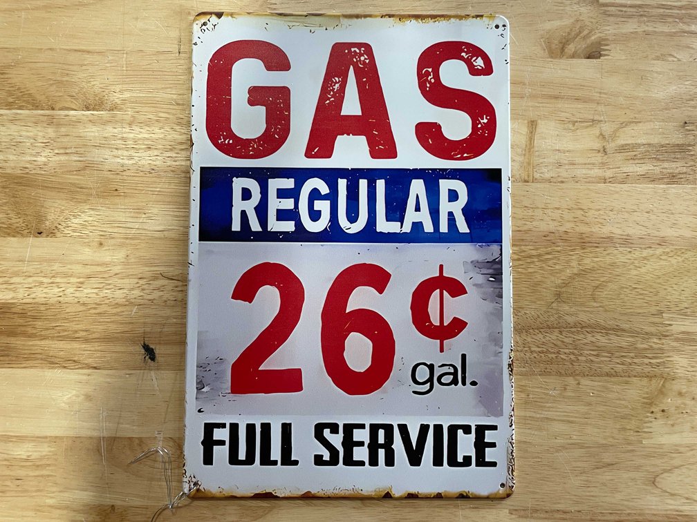 Collectible Metal Novelty Sign Gas (T2)