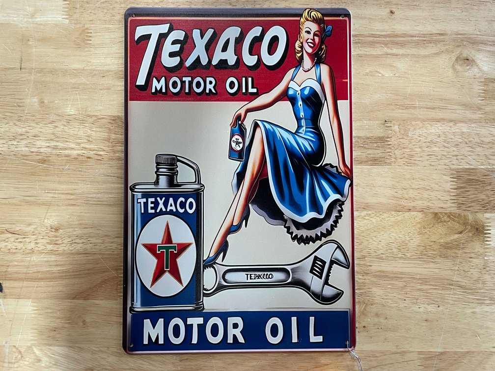 Collectible Metal Novelty Sign Texaco (T2)