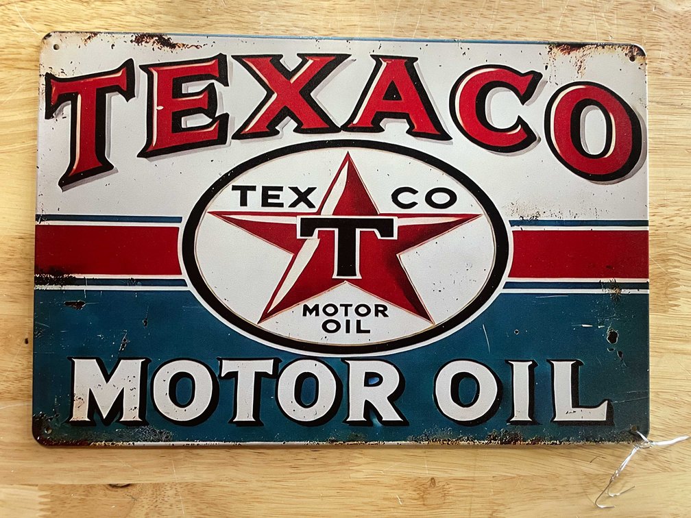 Collectible Metal Novelty Sign Texco (T2)