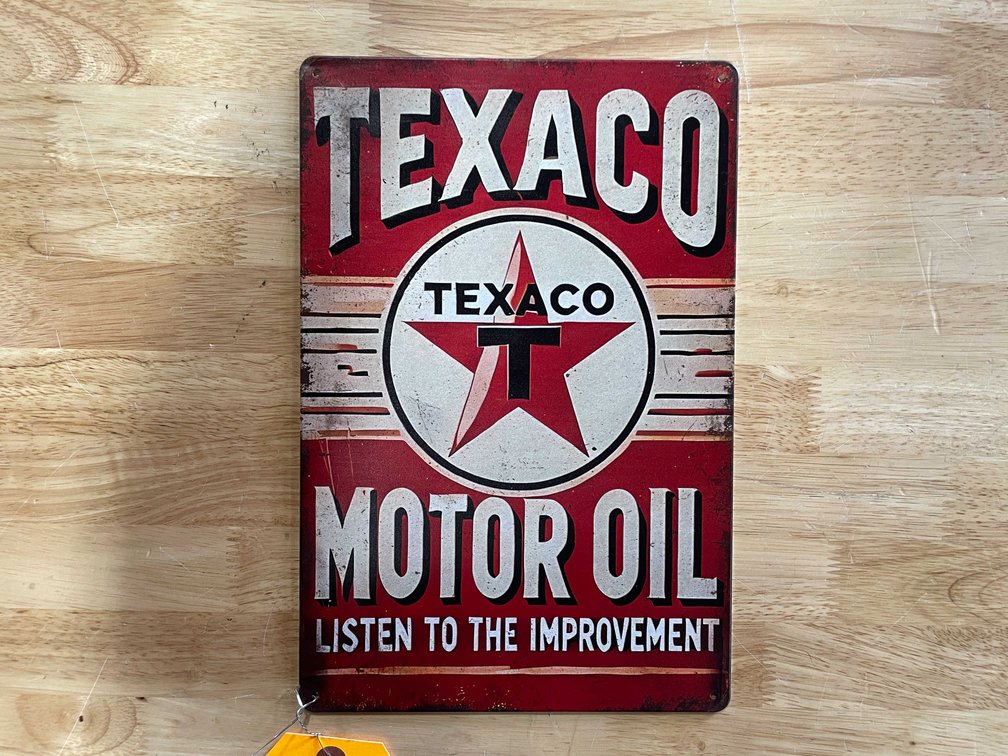 Collectible Metal Novelty Sign Texaco (T2)