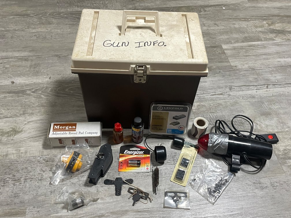 Tote of Miscellaneous Firearm Items