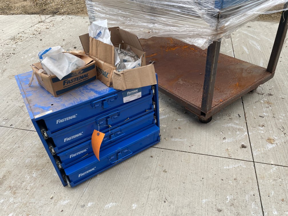 Metal Cart with Fastenal Tool Box