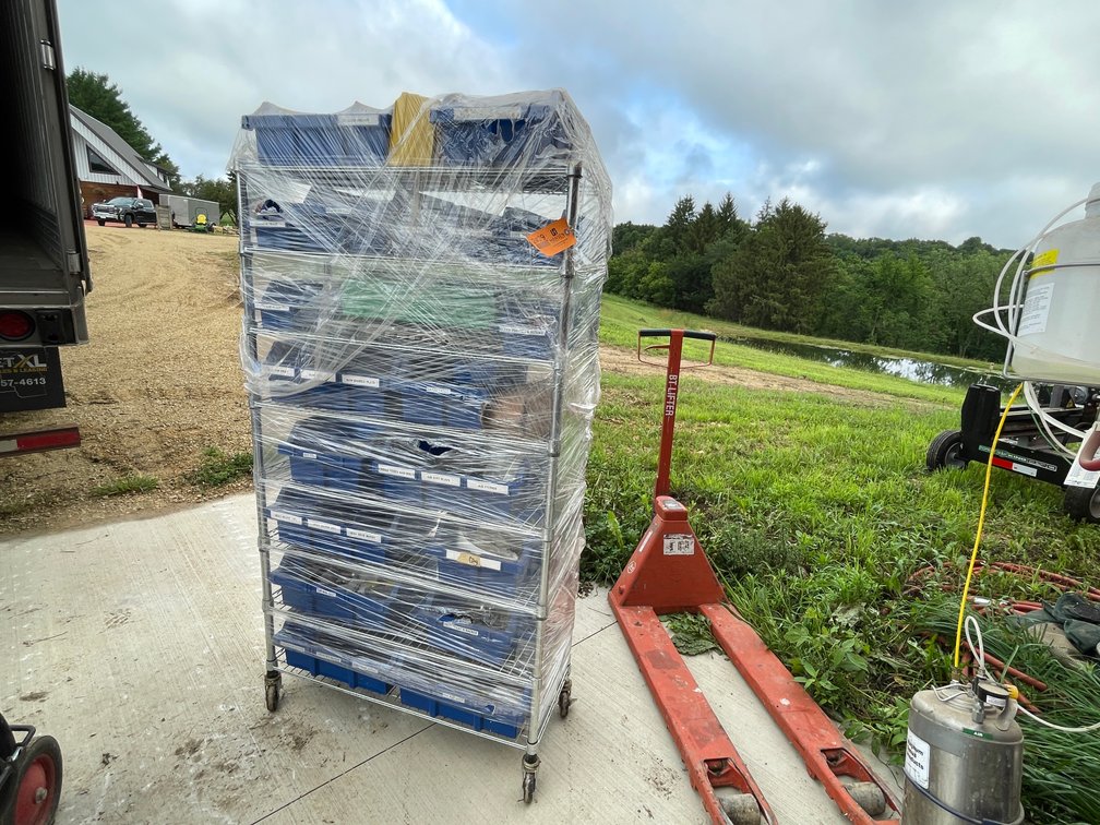 Metal Shelving Unit with Bolt Bins
