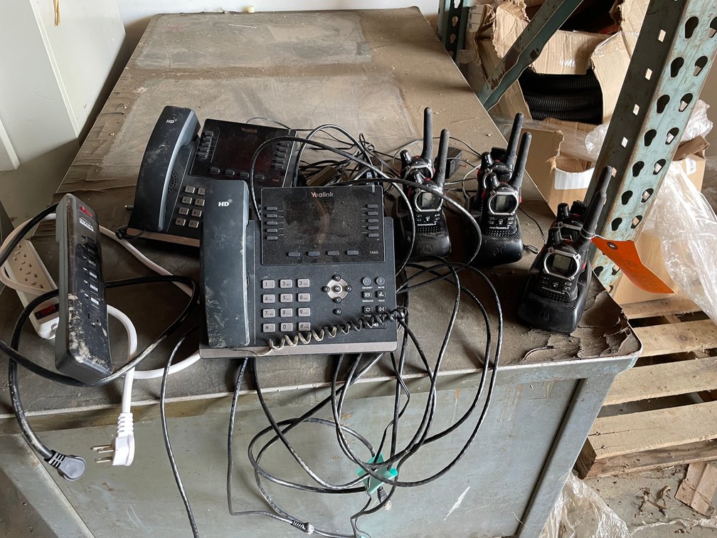 (2) Yealink Office Phones and (6) Motorolla Walkie Talkies