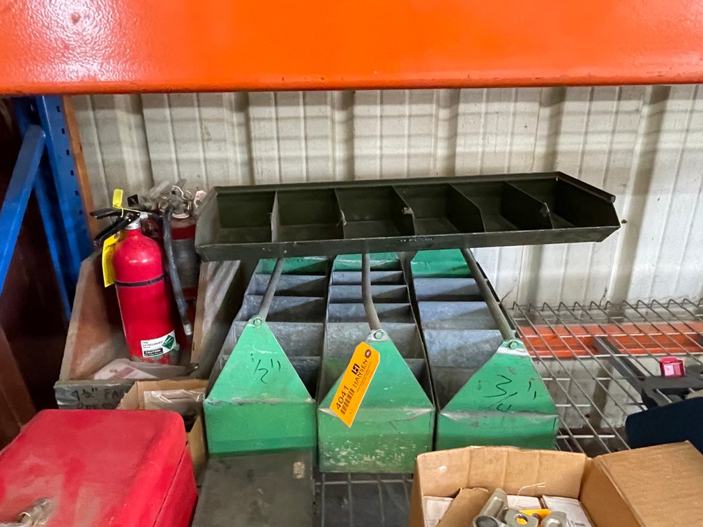 Assorted Shop Organizers with Fire Extinguishers