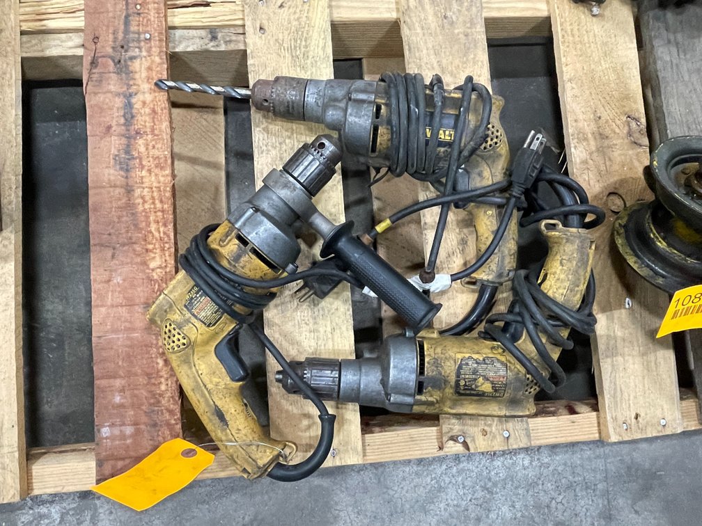 (3) Dewalt 1/2" VSR Drills