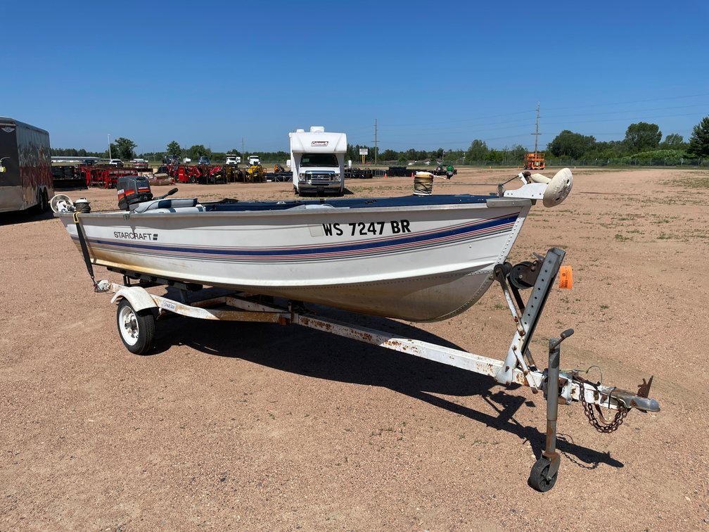 1987 14' Starcraft Aluminum Boat with Spartan Tilt-Roller Trailer (Mosinee, WI)