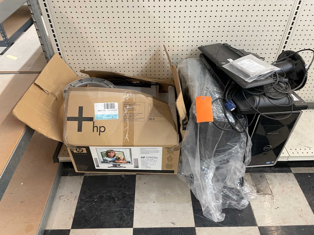 (2) Used Computers and (1) Video Monitor