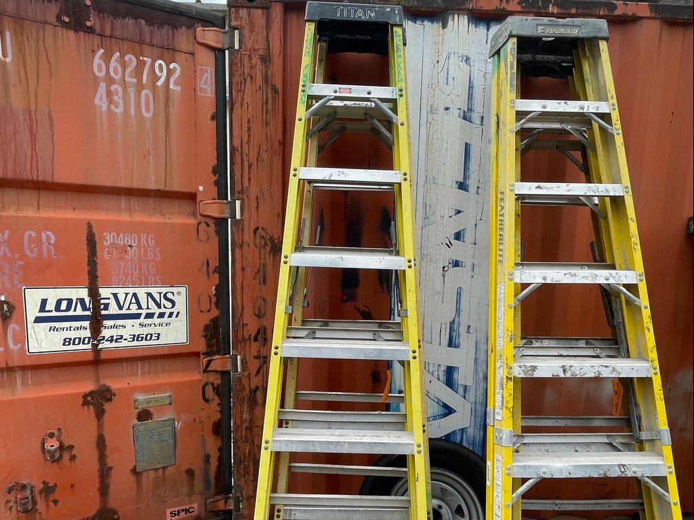 (2) Fiberglass Step Ladders