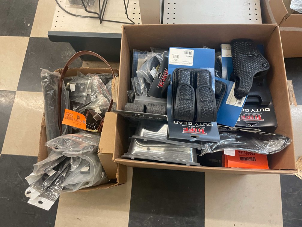 Assorted Leather and Nylon Pouches and Duty Gear