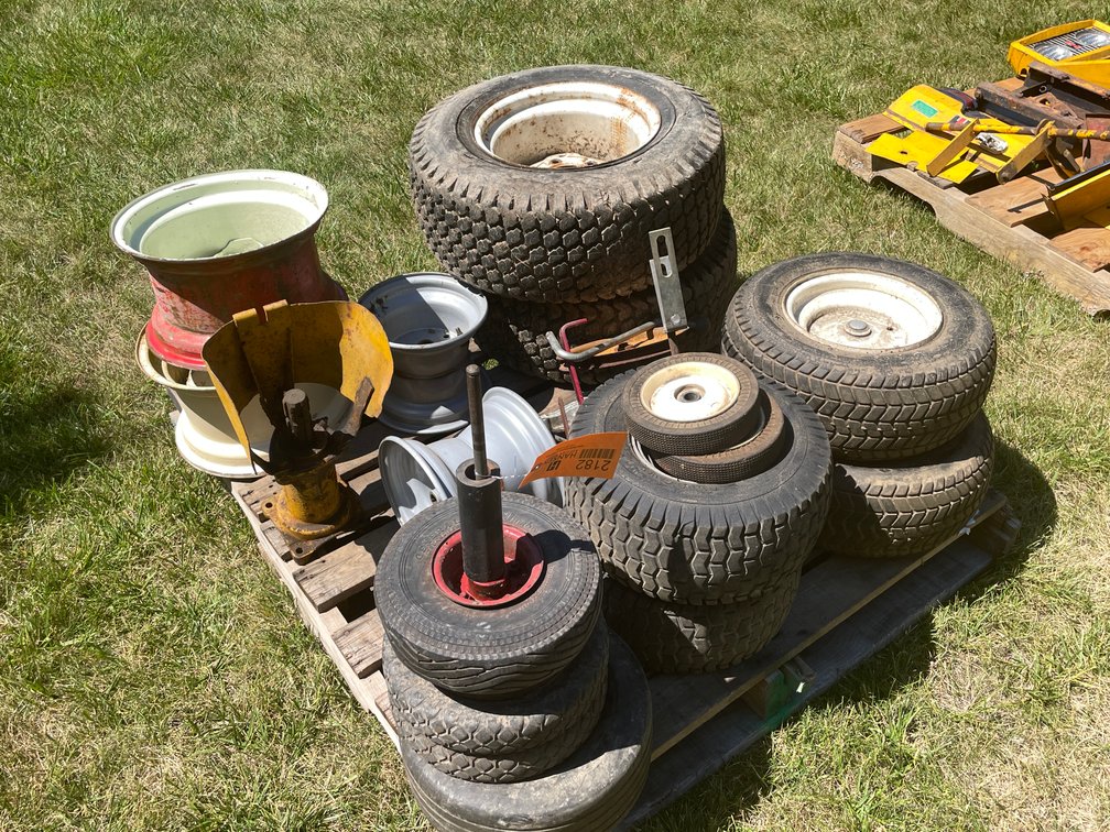 Pallet of Lawn Tractor Tires