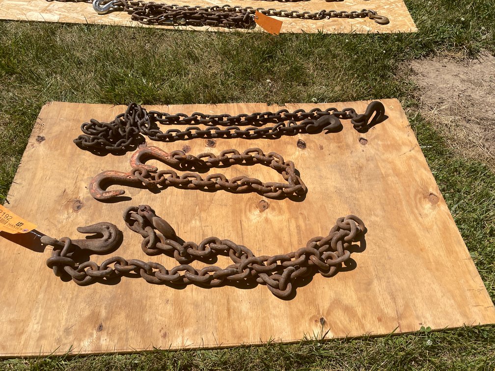 (3) Heavy Duty Chains with Hooks
