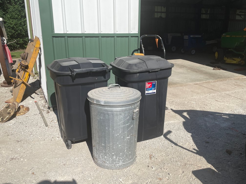 (3) Garbage Cans