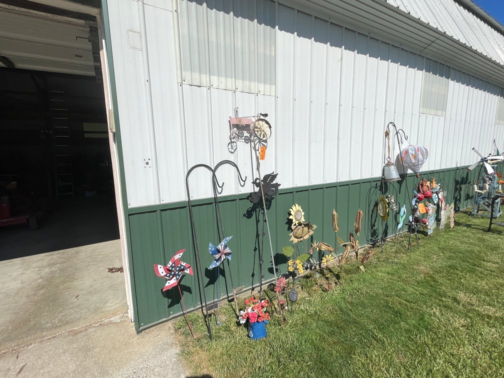 Various Metal Yard Decorations