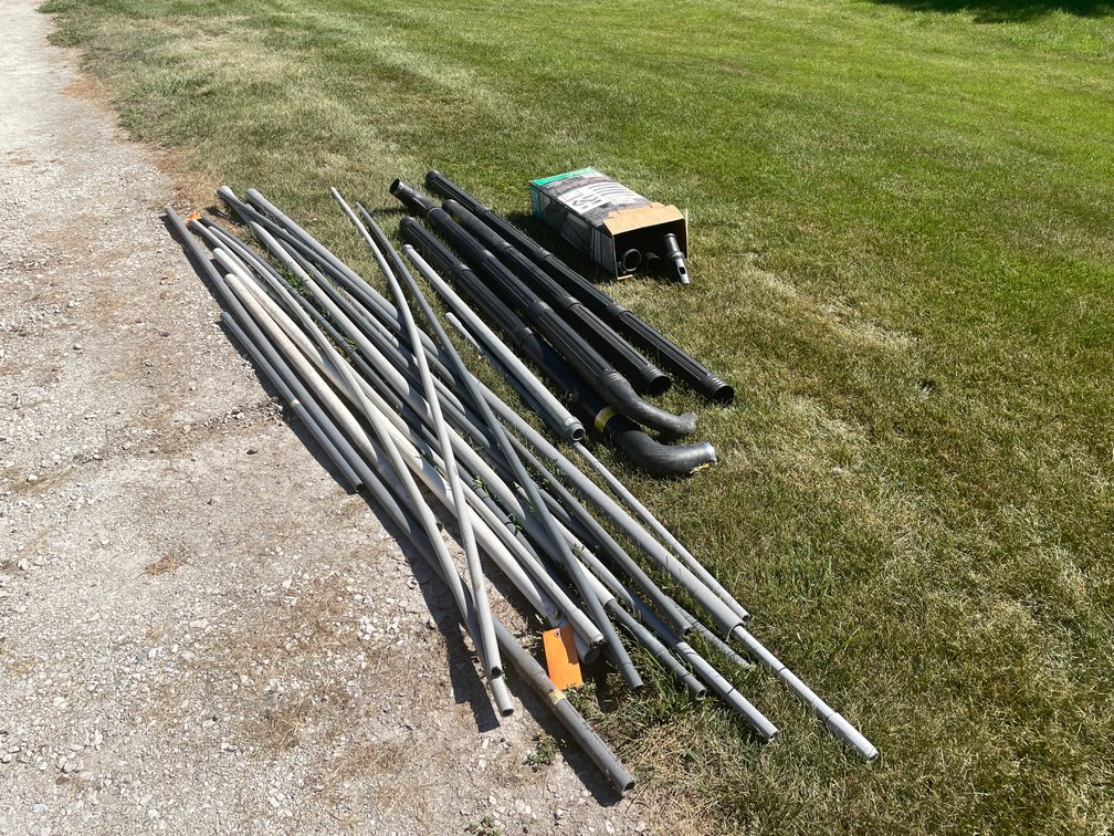 Gutter Clean Out Kit and Electrical Conduit