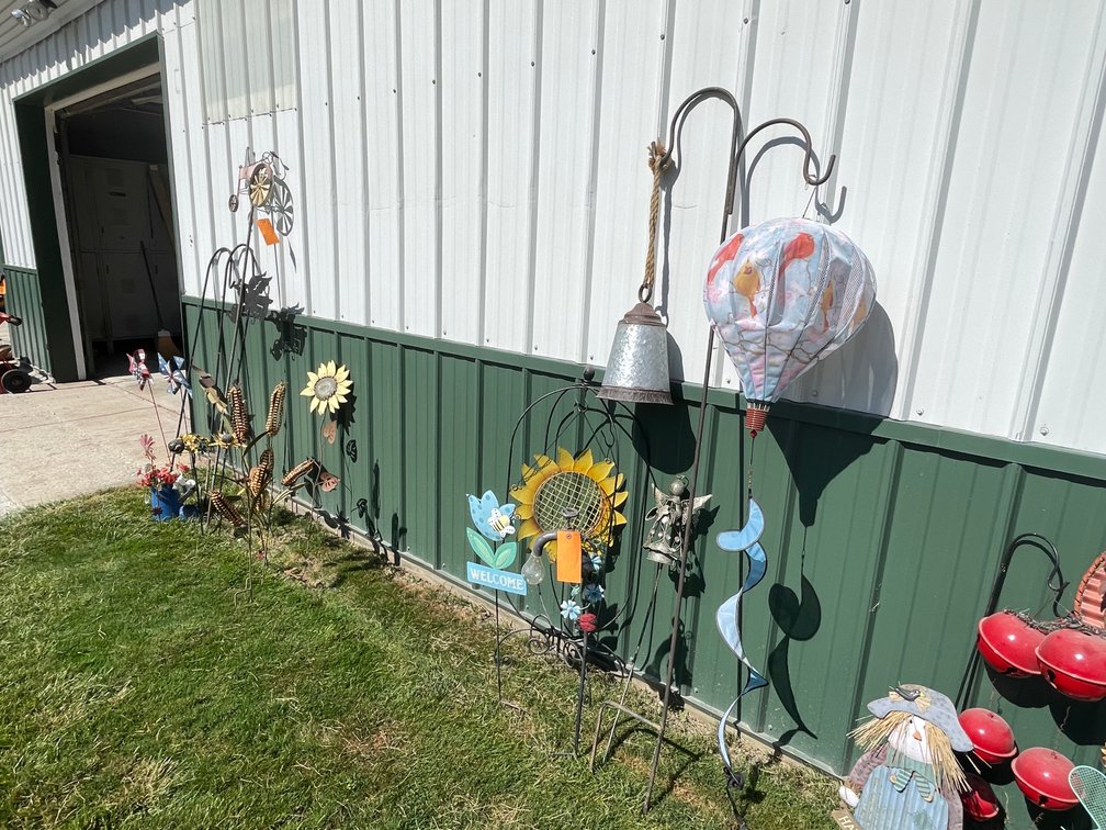 Various Metal Yard Decorations
