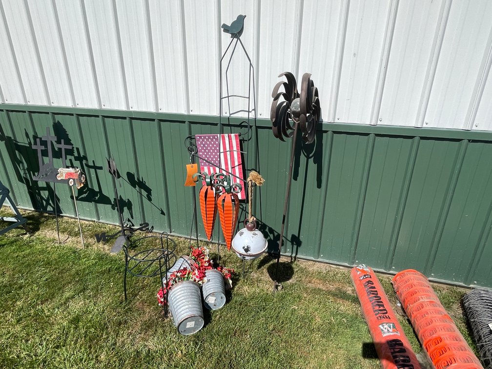 Various Metal Yard Decorations