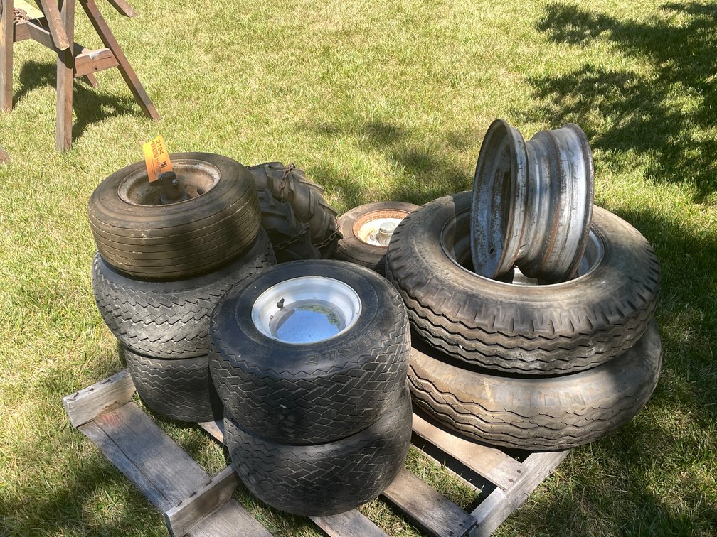 Pallet of Various Tires and Rims