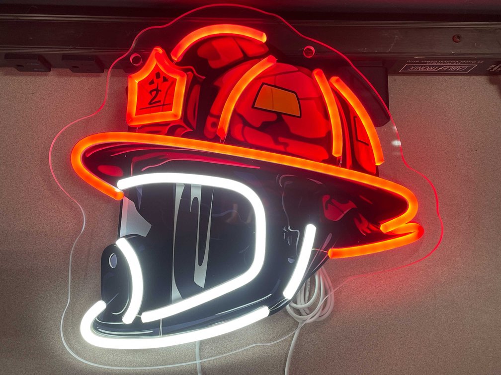 Collectible Neon Light Fire Helmet (T2)