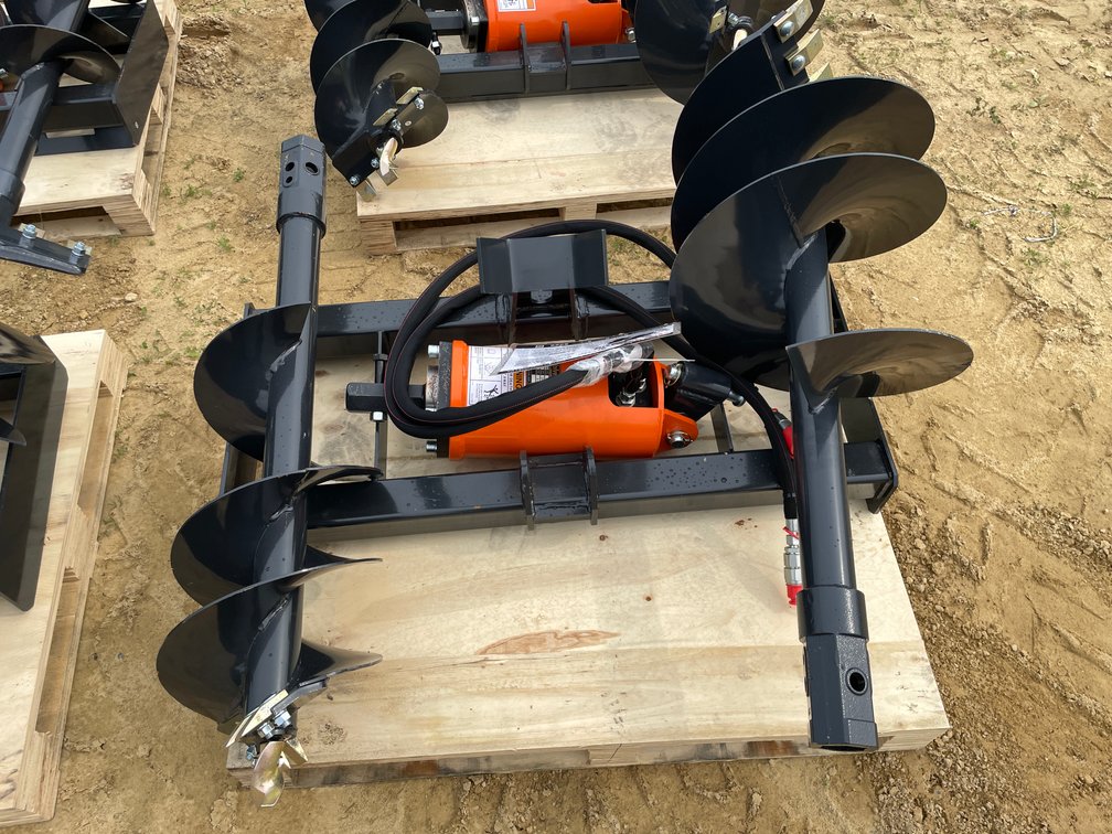 New Wolverine Skid Steer Auger Drive and Bit Attachment