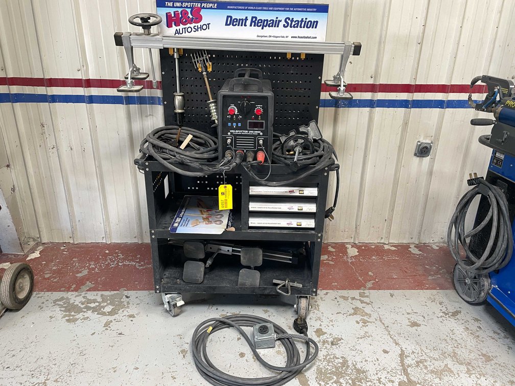 Dent Repair Cart and Contents