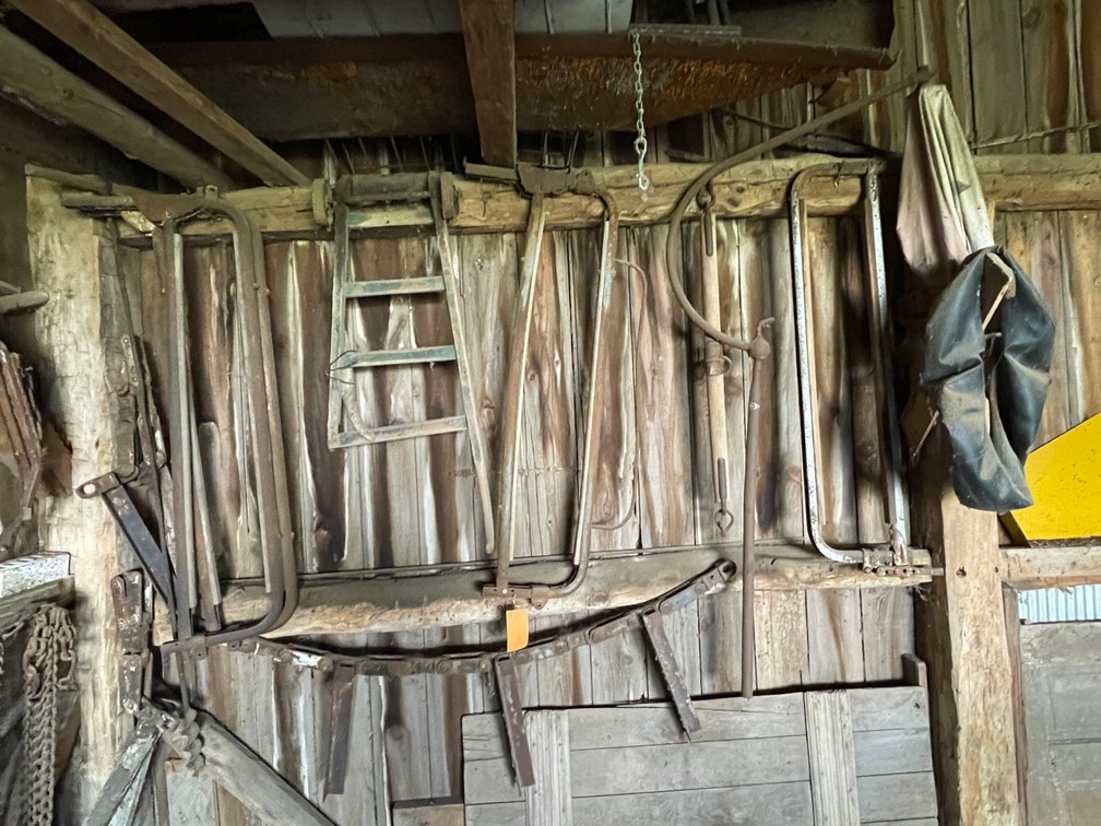 Wall Section of Vintage Farm Tools