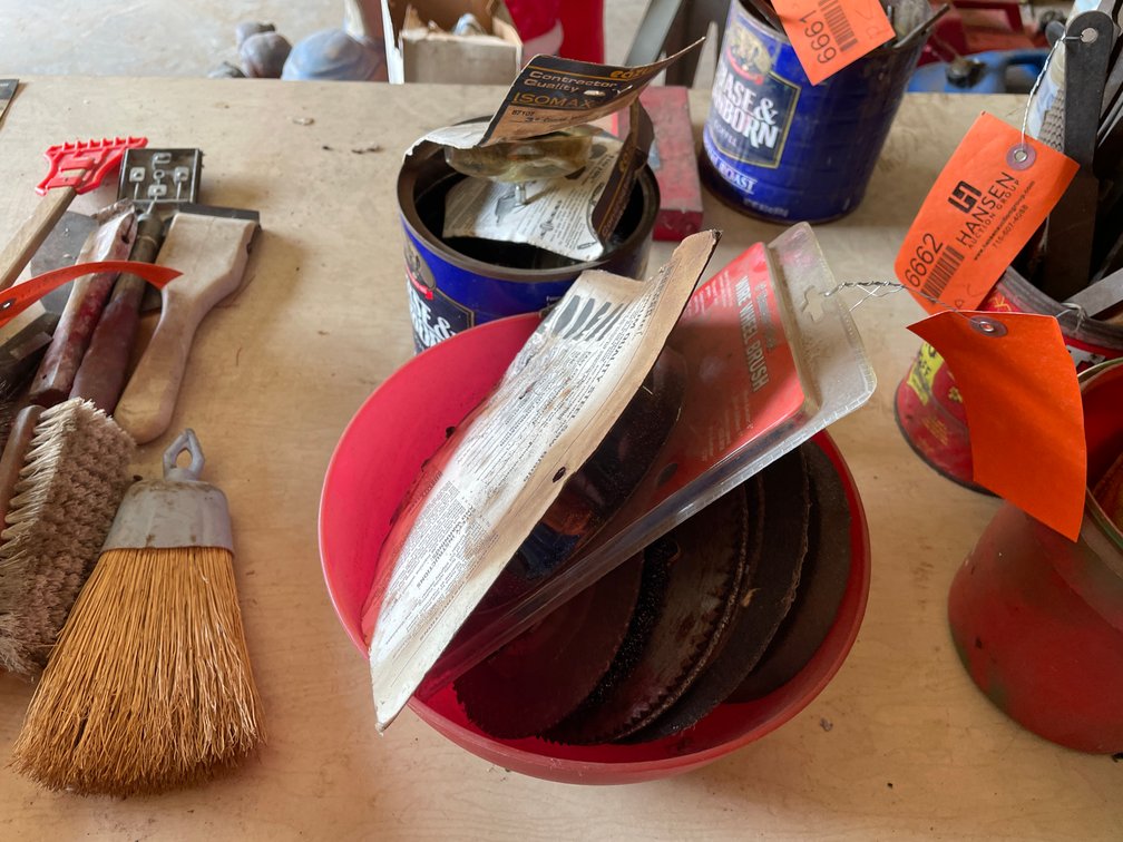 Assorted Bits and Grinding Wheels