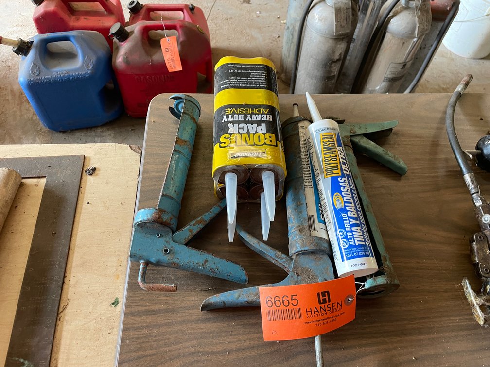(3) Caulk Guns with Caulk