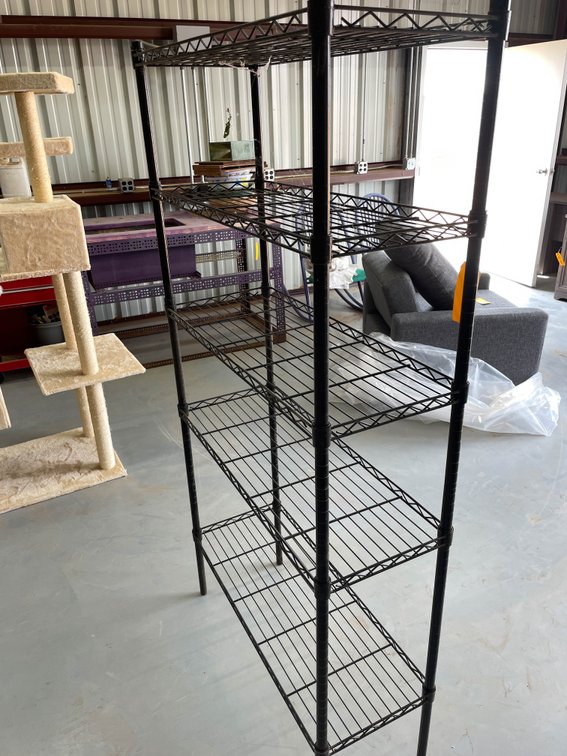 Black Metal Shelving
