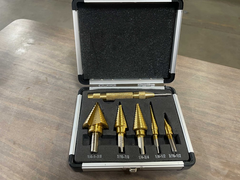 Set of 5 Step Drills In Metal Case (PR7)
