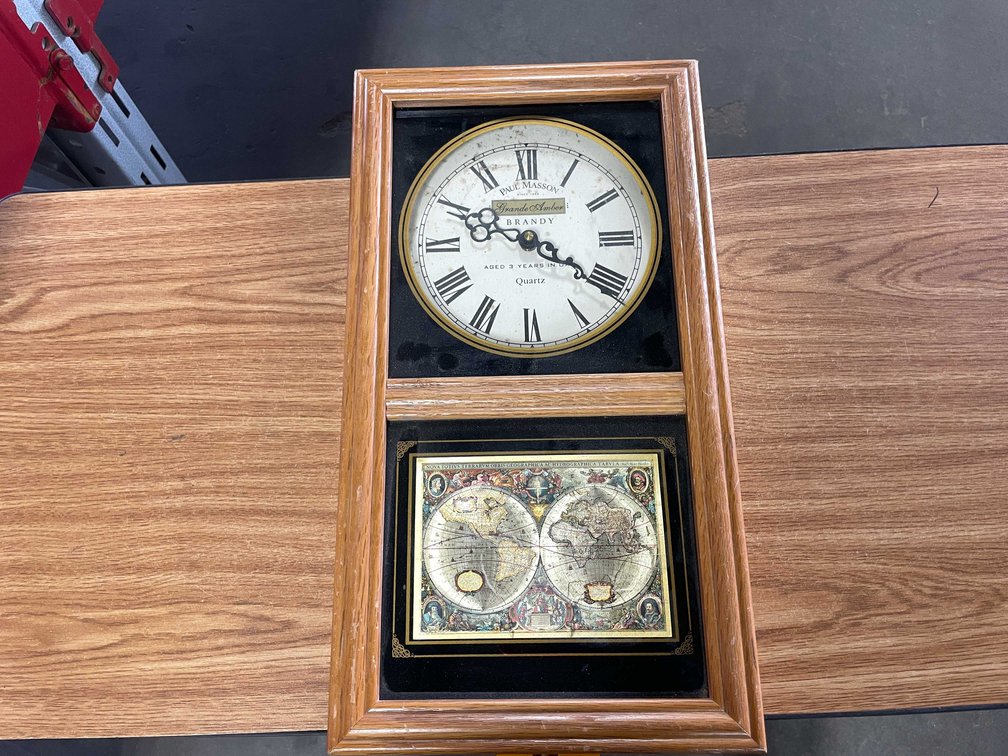 Vintage Paul Masson Grande Amber Wall Clock (T-2)