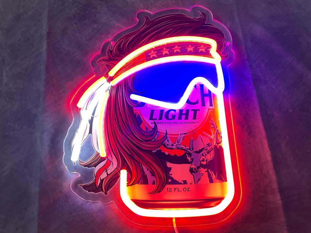 Busch Light Can With Shades LED Neon Sign (T6)