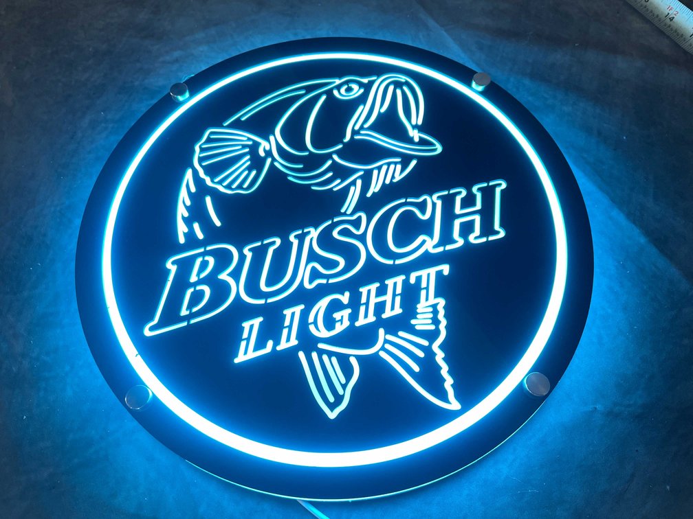 Busch Light Large Mouth Bass LED Neon Sign (T6)