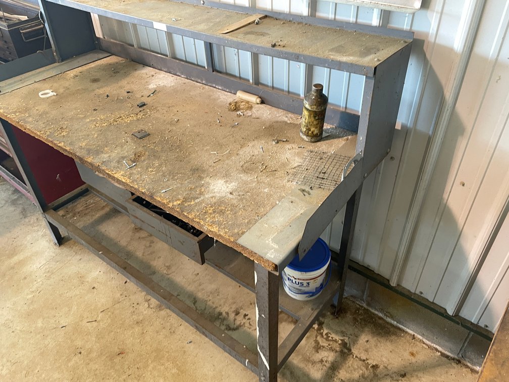 Dayton Two-Tiered Work Bench with Contents