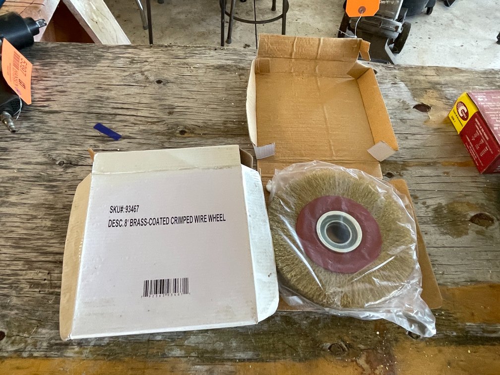 (2) 8'' Brass Coated Wire Wheels