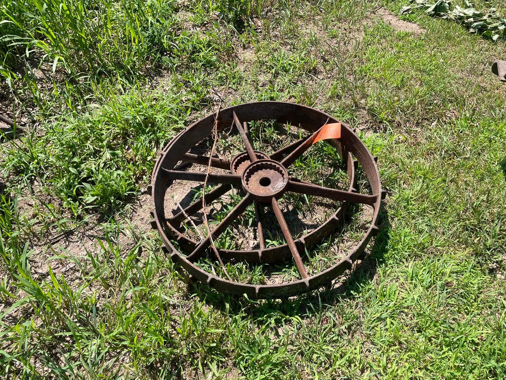 (2) Metal Wagon Wheels